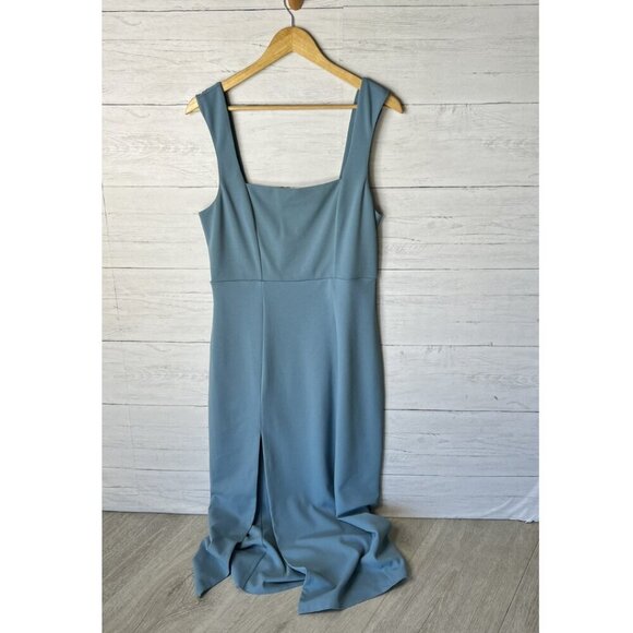 Show Me Your Mumu Dress Womens Size Large Dusty Sage Eden Midi Long Side Slit - Picture 5 of 16